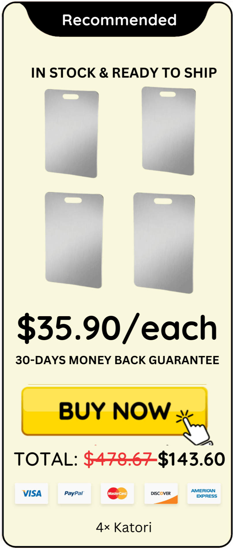 Katori Titanium Cutting Board offer price